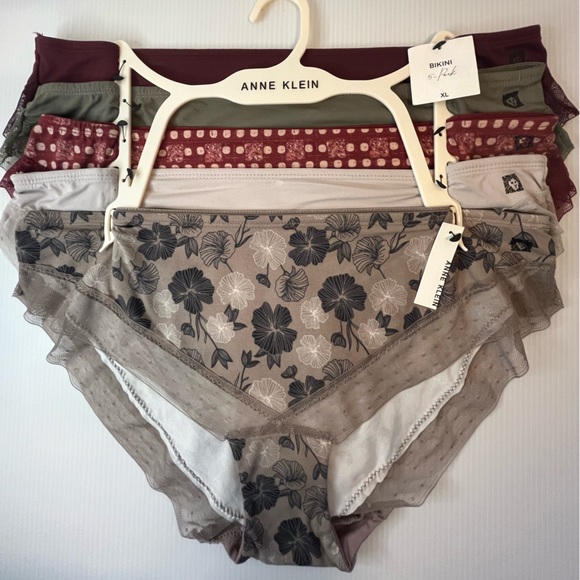 Anne Klein Soft w/Fine Lace Embellishment 5 pc Underwear set - Picture 1 of 12